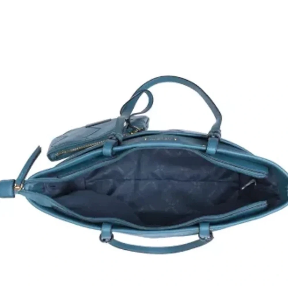 Rosetti Tessa Quilted Tote with Matching Pouch in Blue Shadow